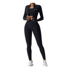 LewaFIT Midnight Black Long Set
